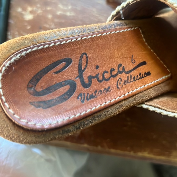 SBICCA vintage collection wedge sandal open toe wooden - Picture 3 of 10